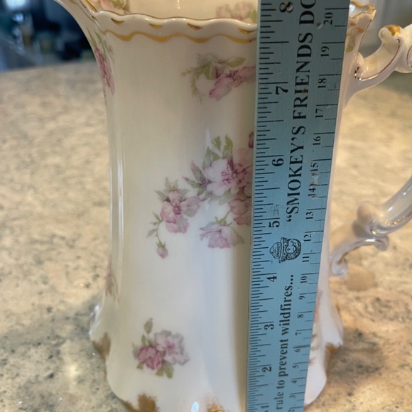 Haviland France Limoges Pink Floral Water Pitcher - Picture 9 of 9
